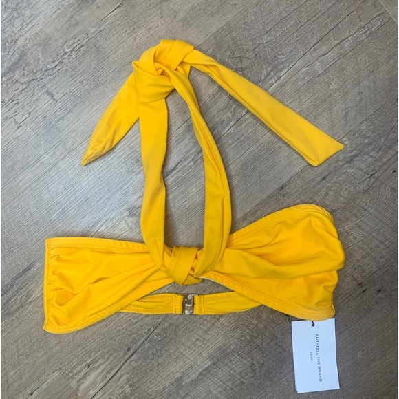 Faithfull The Brand Large US 8 Locales Bikini Top Halter Bandeau Handmade - Picture 9 of 14